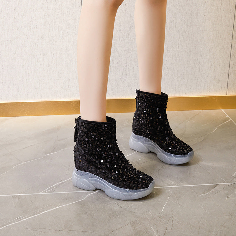 Women's High Cotton Design Plus Veet Fashionable Heels