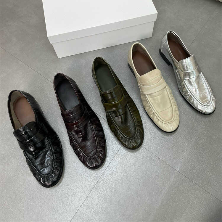 Women's Pumps Italian Imported Eel Skin Retro Fashion Soft Loafers