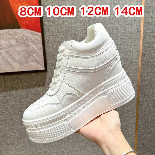 Women's Height Increasing Insole Small White Platform Women's Casual Shoes