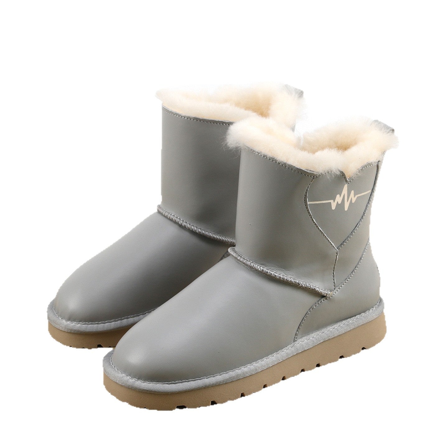 Women's Thickened Real Winter Fur Integrated Cotton Snow Boots