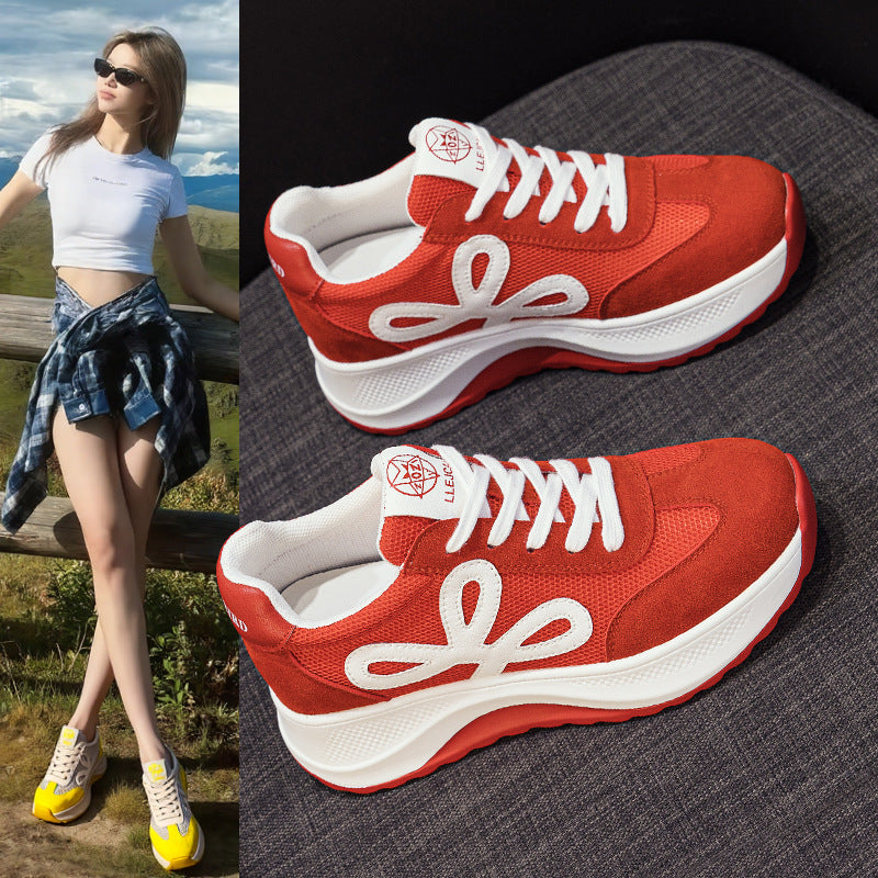 Women's Thick Bottom Height Increasing Insole Dad Breathable Casual Shoes