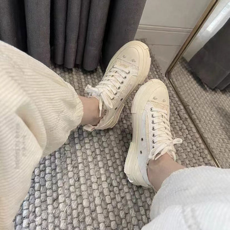 Women's Wu Reba Platform Inner Height Increasing Beggar Women's Casual Shoes