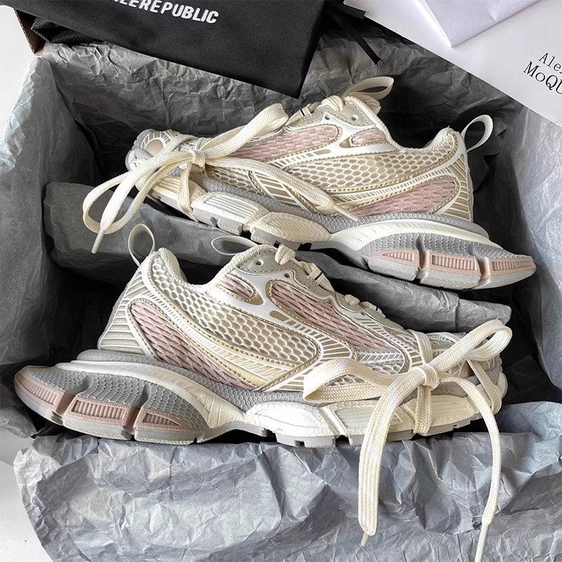 Women's & Men's Dad Breathable Dirty Old Thick Bottom Increased Leisure Men's Sports Shoes