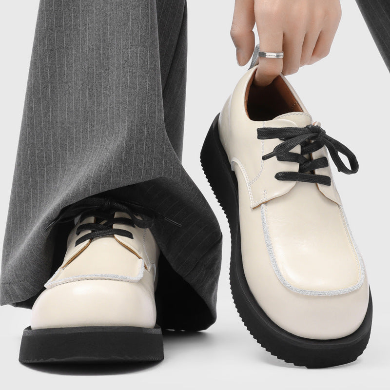 Men's High-grade Versatile Fashion Derby Commuter Elevator Wild Big Men's Shoes