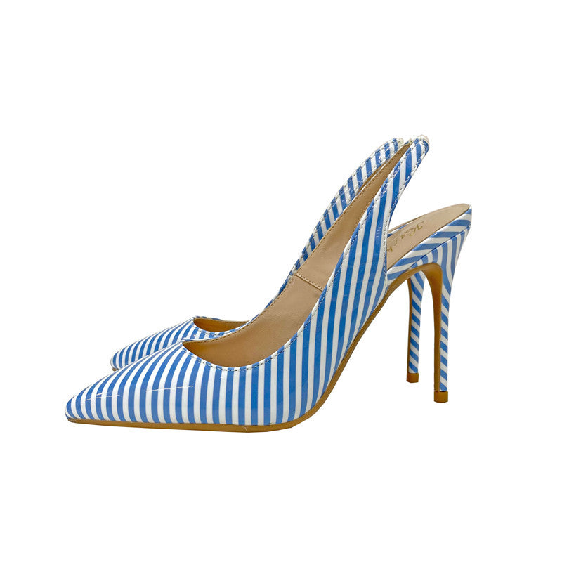 Closed Toe Slingback Sexy Stiletto Pointed Women's Fashion Shoes