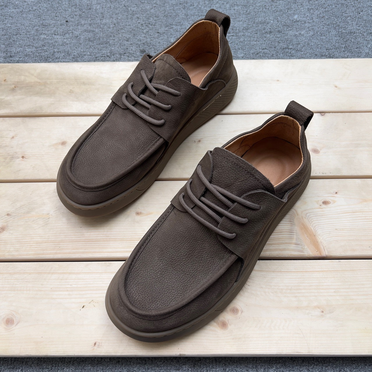 Men's Soft Bottom Retro Style Versatile Abrasive Wide Men's Shoes