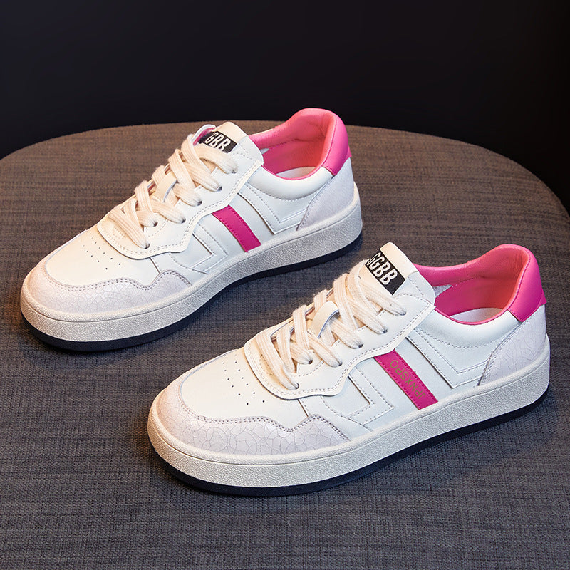 Women's White Flat Versatile Breathable With Skirt Casual Shoes