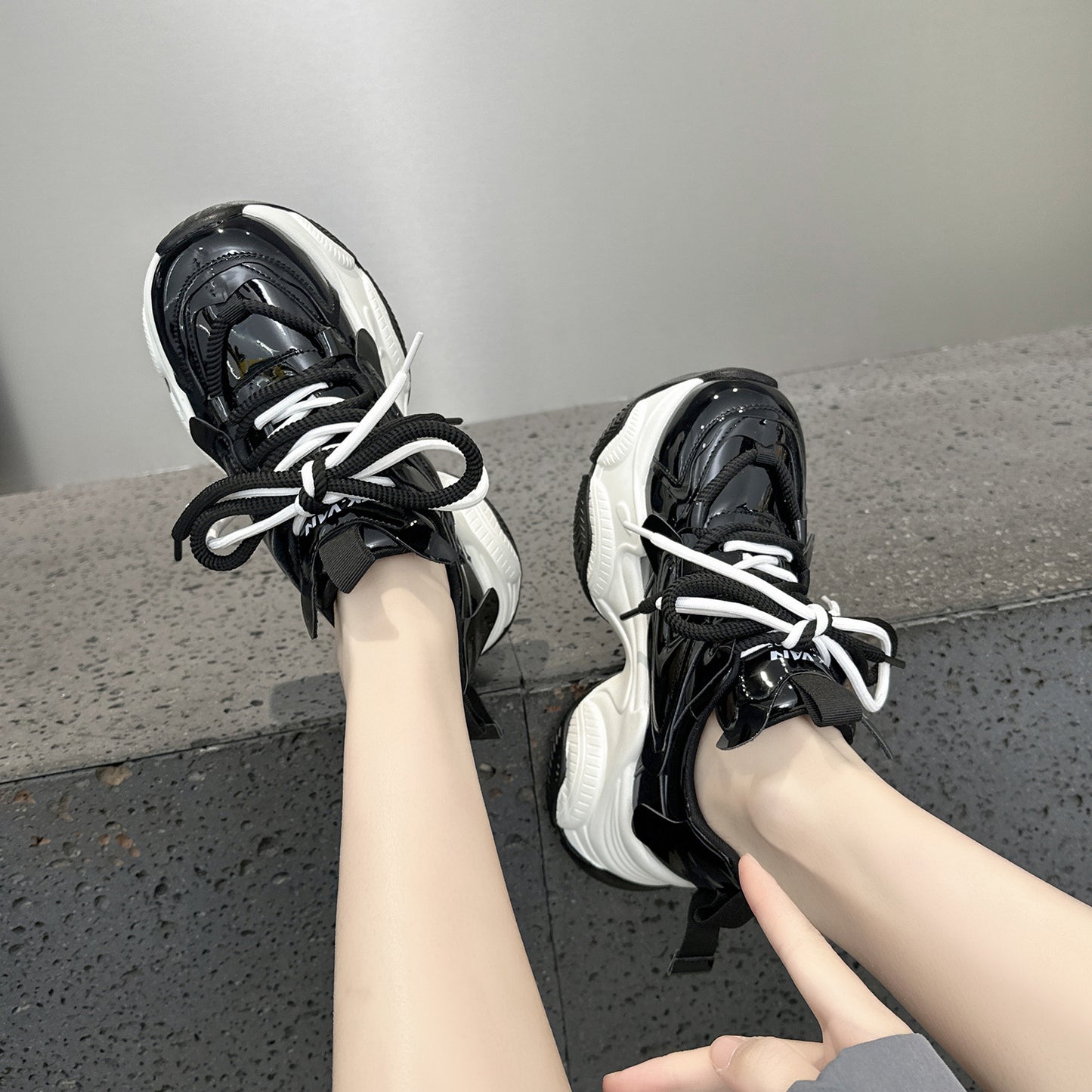 Women's Fashion Platform Dad Spring Elevator Wild Super Casual Shoes
