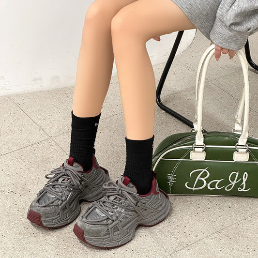 Warm Platform Dad Female Mesh Breathable Sneakers