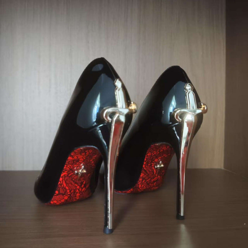 Women's Early Spring Genuine High Stiletto Sexy Cannon Men's Shoes