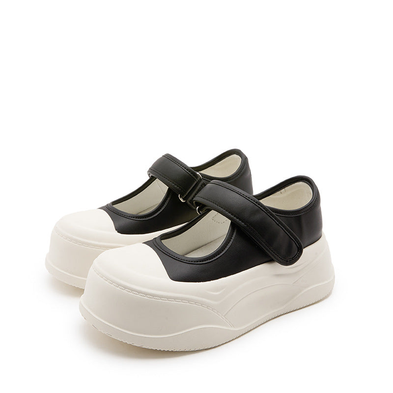 Women's Small Genuine Thick Bottom Mary Jane Women's Fashion Shoes