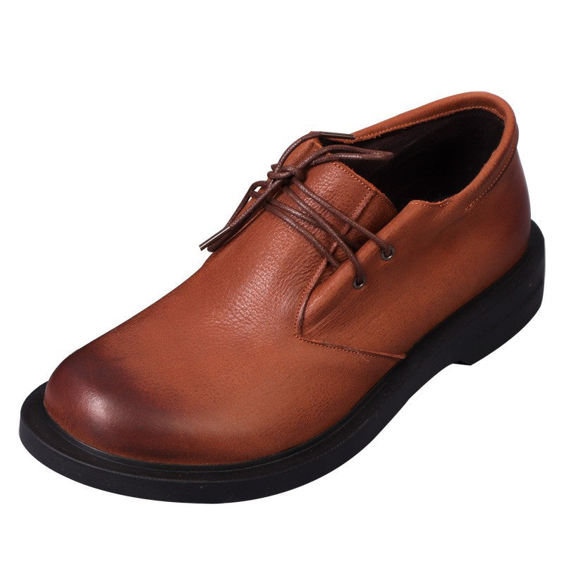 Men's Handmade Genuine British Plus Size Lace Up Men's Board Shoes