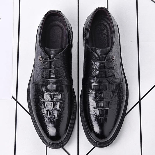 Men's Style Small Size Black Pointed Plus Men's Shoes