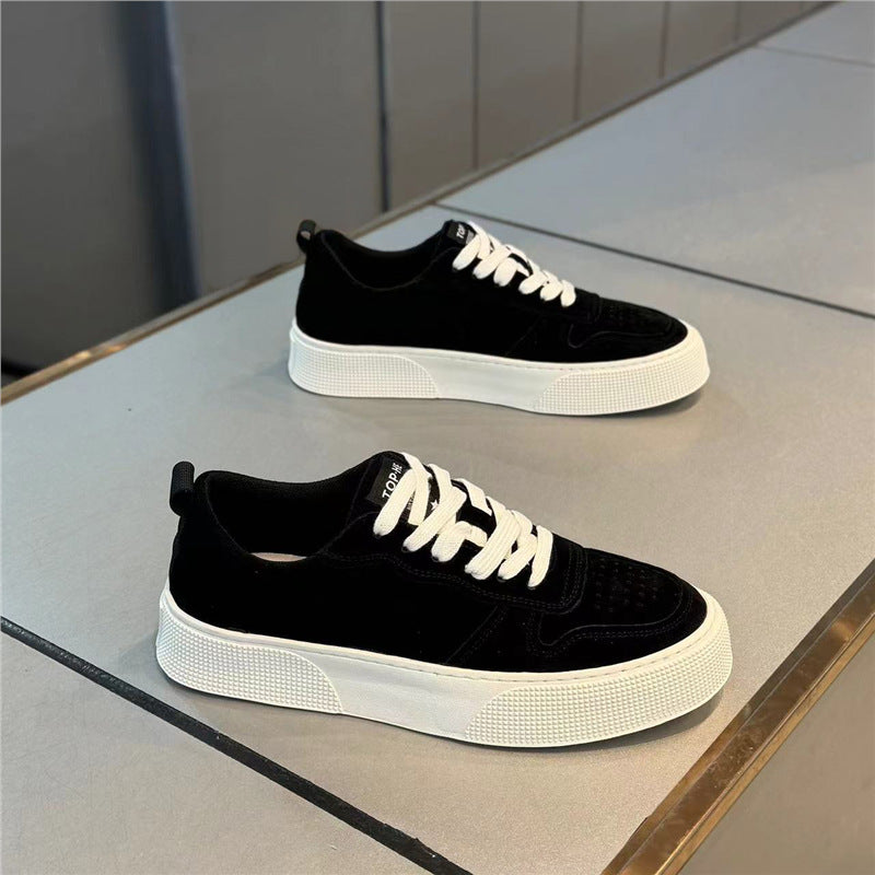 Men's Fashion Suede Skateboard Korean Trendy Wild Men's Business Leather Shoes