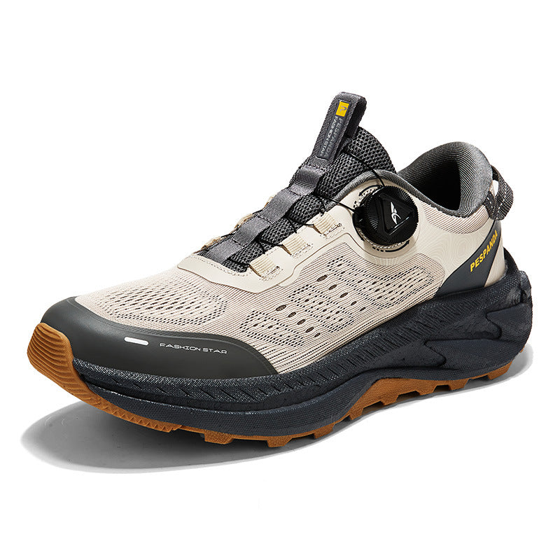 Men's Panda Summer Breathable Mesh Surface Rotating Buckle Soft Sneakers