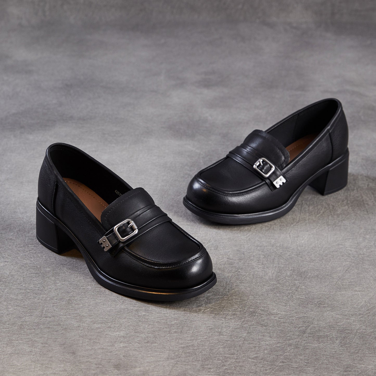 Women's First Layer Cowhide High Spring British Style With Skirt Small Loafers