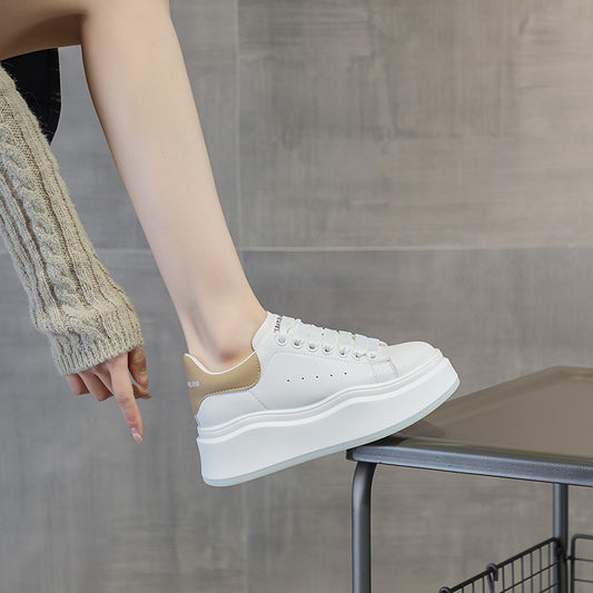 Women's Wave Bottom White Autumn Thick Simple Women's Casual Shoes