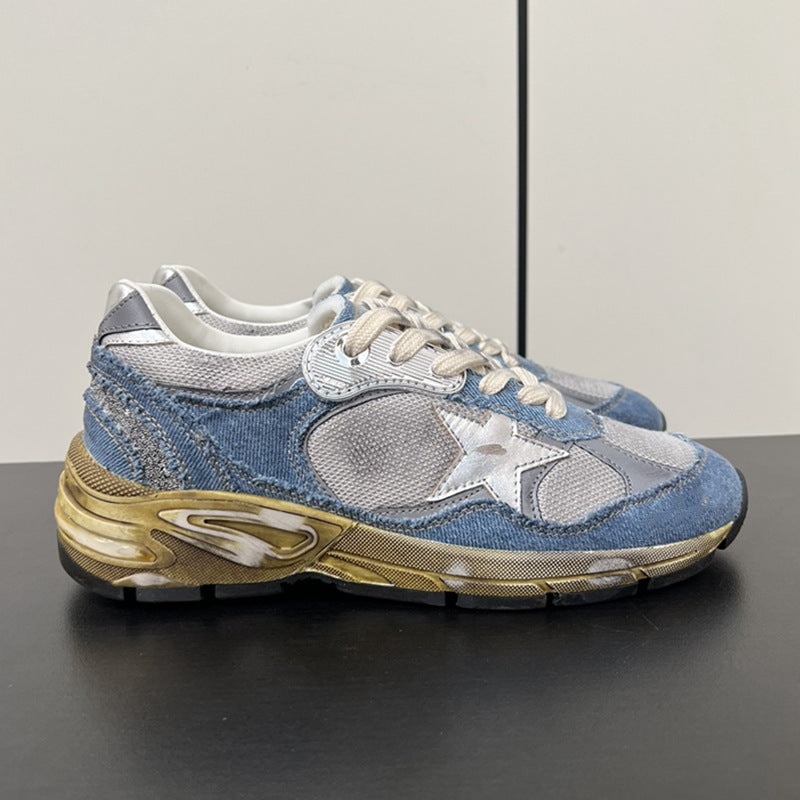 Goose Couple Mesh Distressed Retro Dirty Thick Women's Sports Shoes