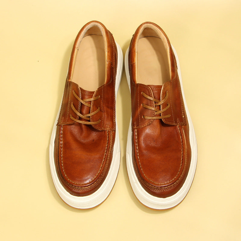 Men's Horse Washed-out Vintage Fashion Low Top Men's Shoes