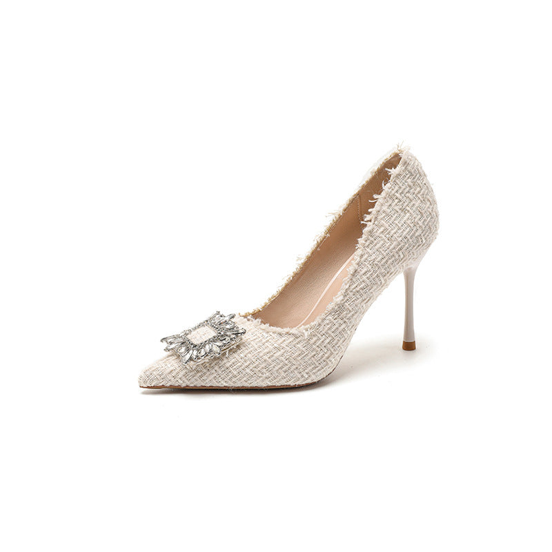 Women's Source Fashion Rhinestone High Winter Stiletto Women's Shoes