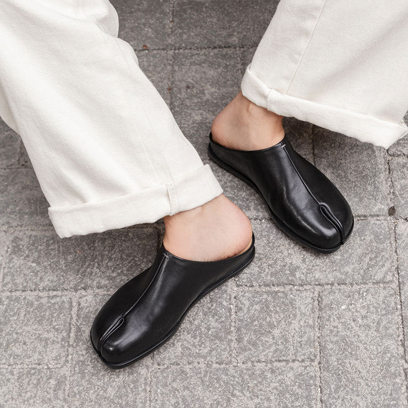 Women's Chunky Low Fashion Split Toe Trotter Women's Shoes