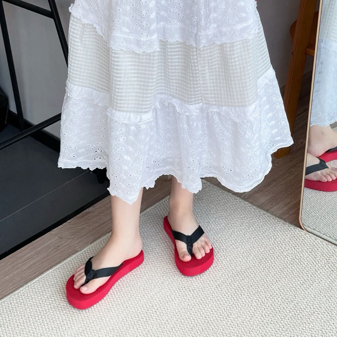 Classy Beautiful Women's Thick-soled Beach Fashion Slippers