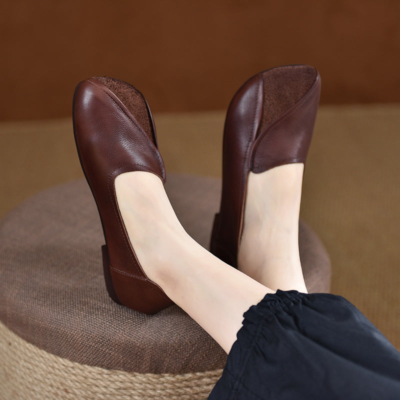Women's Retro Mori Style Genuine Handmade Soft Bottom Women's Casual Shoes