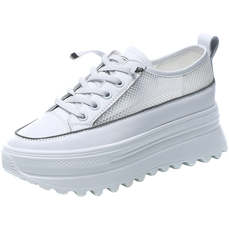 Women's Hidden White Summer Breathable Mesh Versatile Casual Shoes