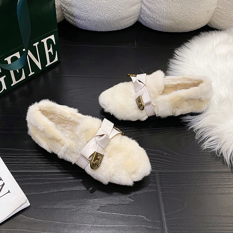 Winter Korean Style Flat Extra Thick Thermal Women's Shoes