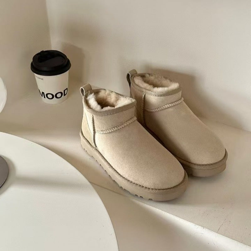 Face Short Platform Muffin Mini Small Women's Snow Boots