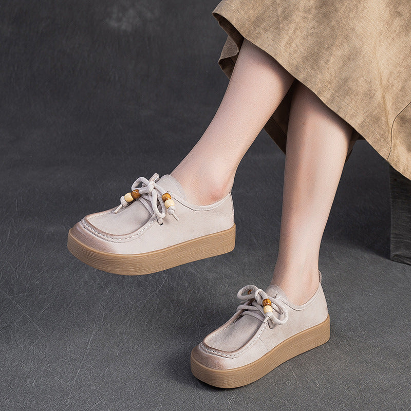 Women's Retro Style Platform Comfortable Commuter Western Men's Shoes