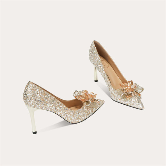 Reception Dress Bridal Crystal Bridesmaid French Women's Fashion Shoes