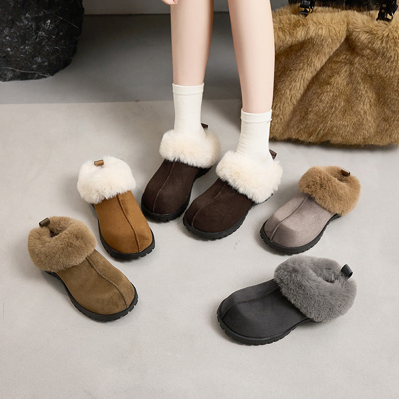 Invisible Height Increasing Step-on Two-way Wear Half Snow Boots