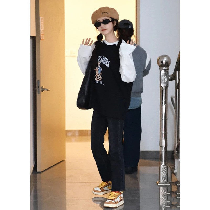 Women's & Men's Increased Lovers Hamburger Fries Star National Sneakers