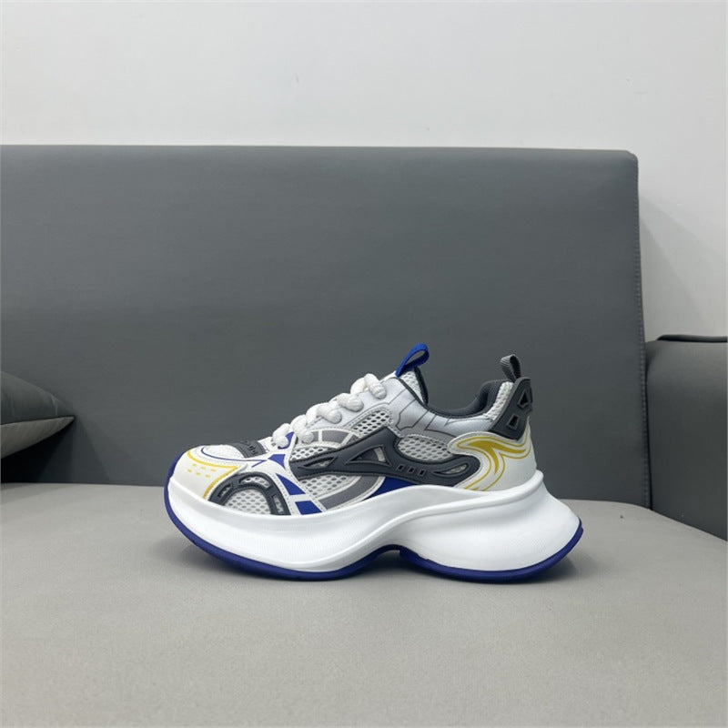 Men's Fashion Trendy Wild Mesh Breathable Comfortable Platform Men's Business Leather Shoes