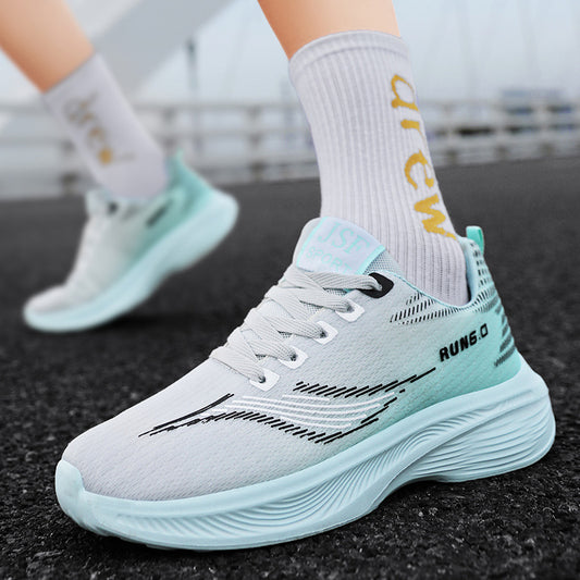 Women's & Men's Breathable Lightweight Flying Woven Mesh Running Sneakers