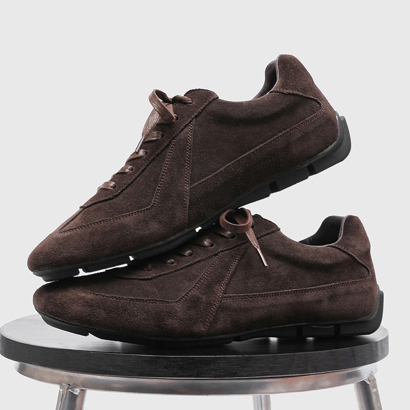 Women's & Men's Winter Training Sports Versatile Brown Men's Casual Leather Shoes