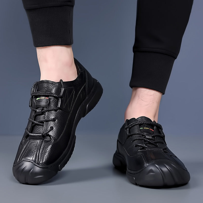 Men's Top Layer Cowhide Closed Toe Soft Sole Hiking Men's Shoes