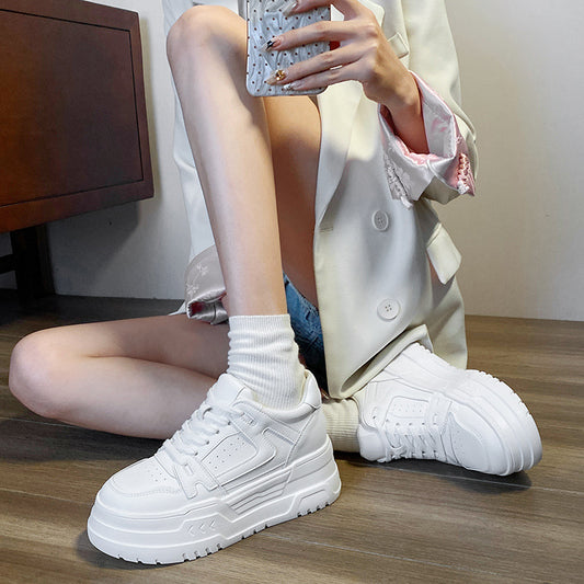 Women's Thick Bottom Hidden White Breathable Sports Small Women's Casual Shoes