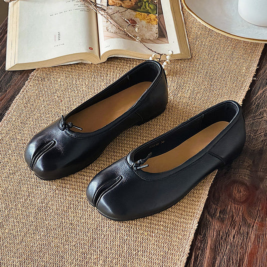 Women's Mary Jane Horseshoe Pig's Knuckle Tabi Soft Black Women's Fashion Shoes