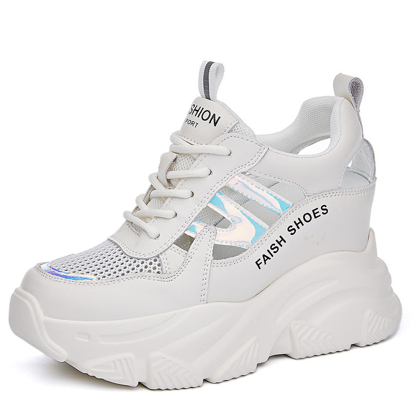 Height Increasing Insole Dad Female Breathable Mesh Women's Casual Shoes