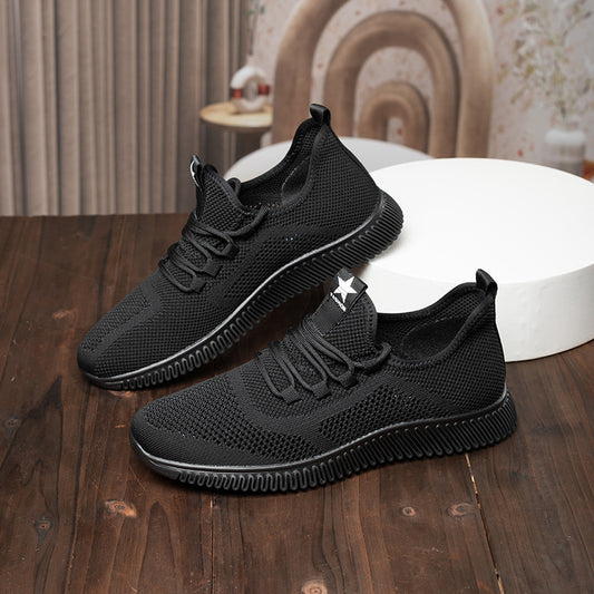 Men's Breathable Mesh Surface Deodorant Trendy Hollow Sneakers