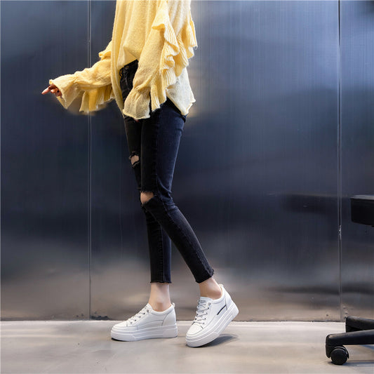 Women's Height Increasing Insole Spring Platform Pumps Heels