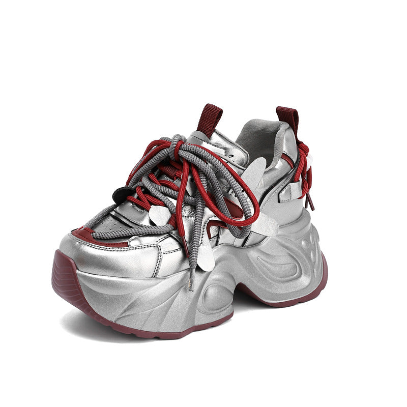 Women's Heightened Daddy Small Platform Thick Bottom Sneakers