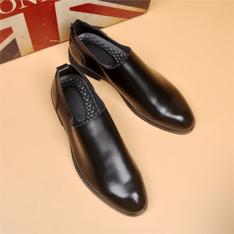 Men's Breathable Soft Bottom Comfortable Height Increasing Insole Men's Business Leather Shoes