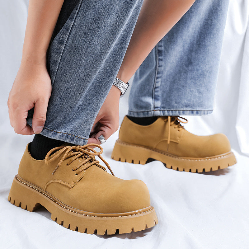 Men's Dr. Martens British Style Big Head Thick Bottom Leather Shoes