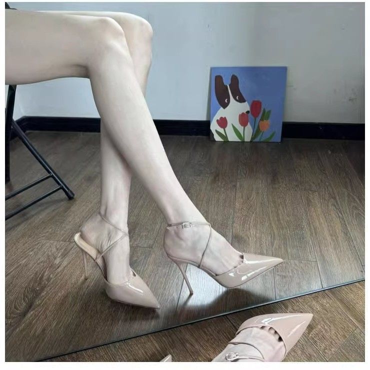 Women's Cross Strap Early Spring Elegant Thin Niche Heels