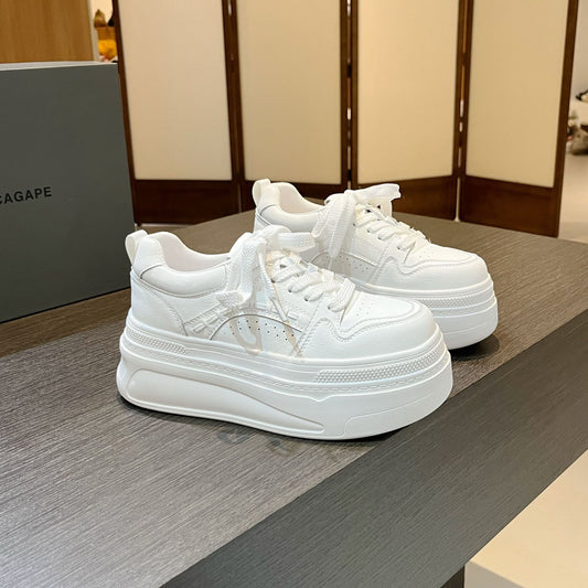Women's Small Raise The Bottom Platform For White Women's Casual Shoes