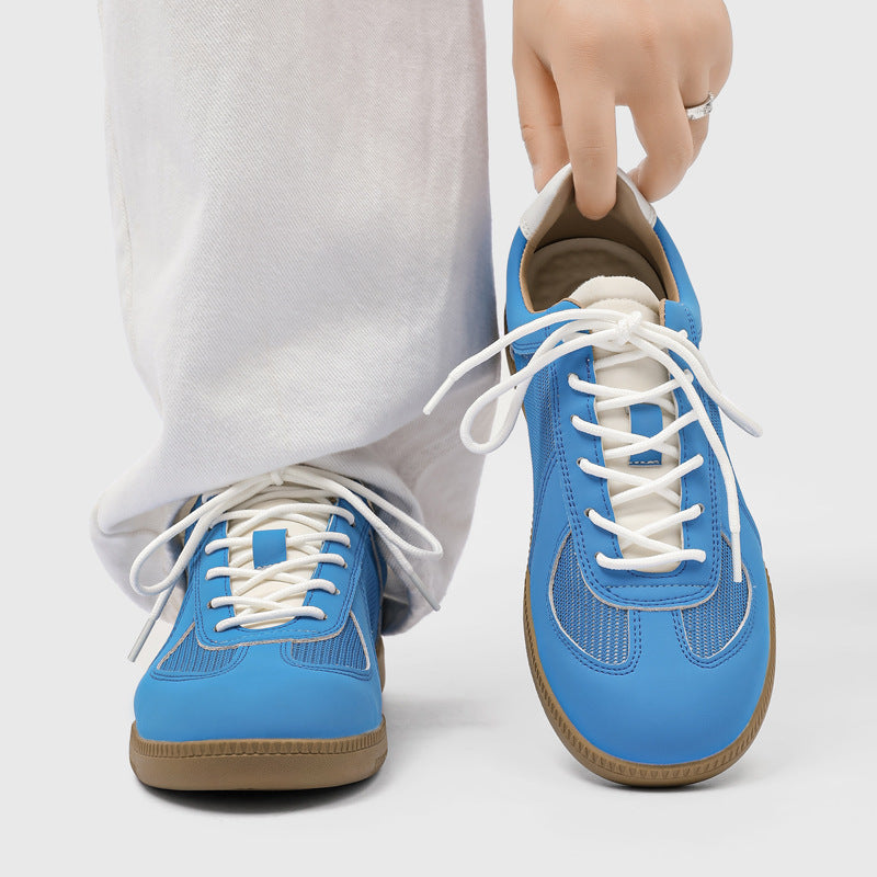 Men's Sports Round Toe Flat Bottom Lace Up Men's Board Shoes