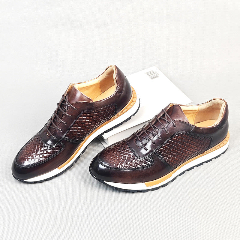 Men's First Layer Cowhide Business British Style Men's Casual Leather Shoes
